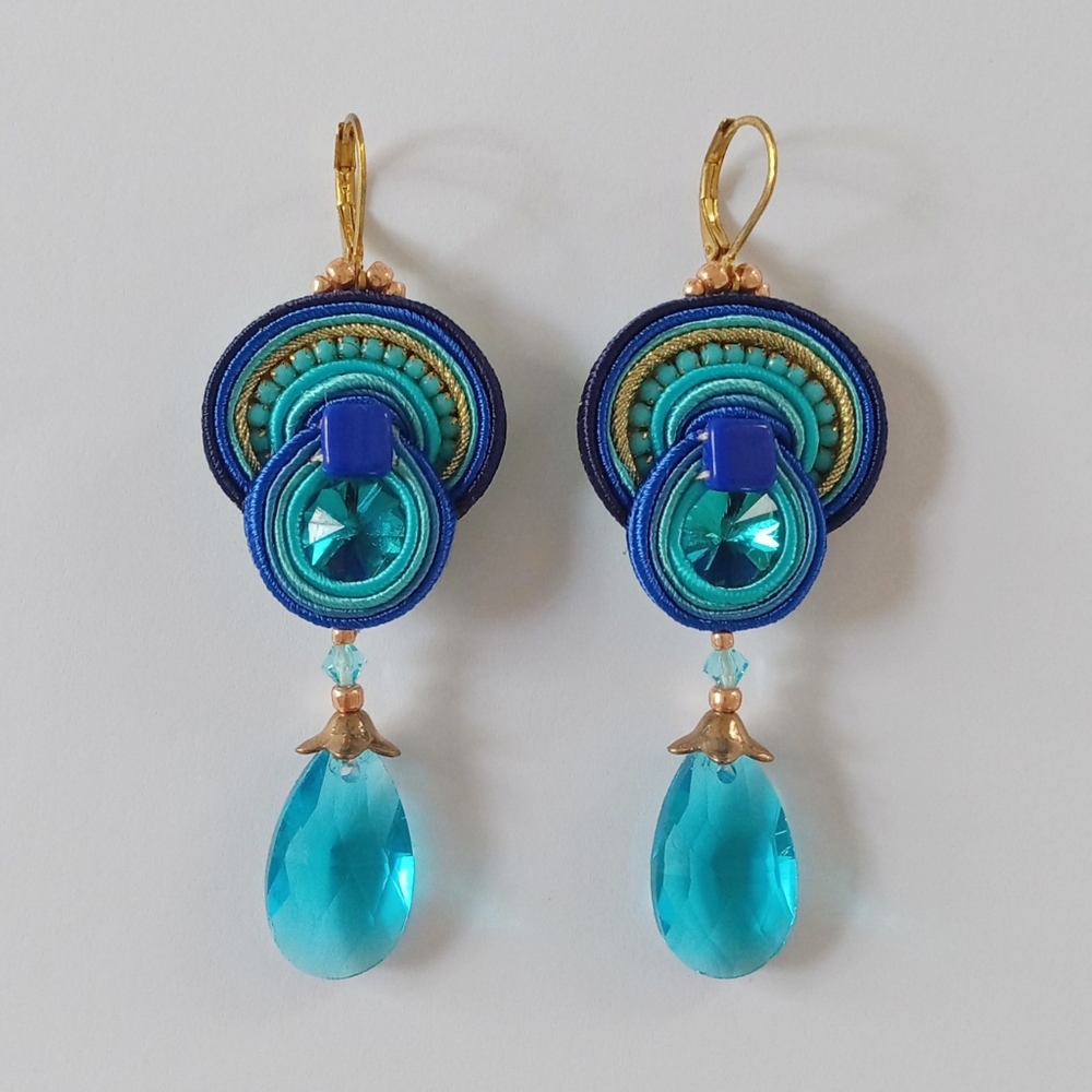 Long Earrings Blue